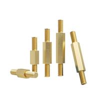 Separadores de placa base hexagonales de latón M3 M4, tornillos espaciadores macho for espárragos de rack, rosca métrica, pilares de soporte, pernos espaciadores.(20mm,M3 (Thread 6mm)-10pc)