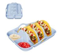 Separadores de platos de taco, bandeja de silicona de 2.28 pulgadas, diseño antideslizante para aperitivos de bar, servir reutilizable con material resistente al calor, hogar, cocina, picnic, tacos