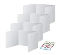 Separadores de Prueba para aulas, Paneles de privacidad para mesas de Estudiantes, Carpeta de protección de Datos antiinterferencias, 4 Unidades, Divisor de Escritorio para Estudiantes, Carpetas de
