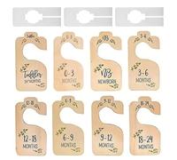 Separadores De Ropa De Madera De 8 Piezas, Separadores De Ropa De Plástico De 3 Piezas, Separadores De Guardarropa Para Bebés, Organizador Para Bebés, Separadores De Ropa De Madera Para Bebés