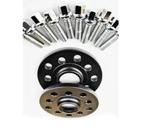 Separadores De Rueda Para VW Para Polo Para Bora Para Candy Espaciador De Rueda Forjado Centrado En El Cubo. PCD 5x100 5x112 CB 57,1 Mm 14x1,5 Separadores De Rueda(Negro 2 piezas,20 mm)