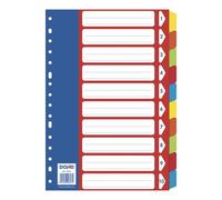 Separadores dohe carton colores fº 10 pestañas 16 taladros