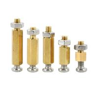 Separadores hexagonales de latón M2 M3 M4 M5 M6, espaciado Phillips for pilares de soporte, espaciadores de pernos de bastidor de placa base(19mm,M2(Thread 3mm)10Pcs)