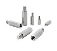 Separadores hexagonales for placa base M2, M2.5, M3, M4, M5 y M6. Tornillos espaciadores de acero inoxidable macho a hembra for rack de placas.(5mm (20Pcs),M4 (Head 6mm))