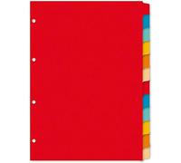 Separadores Kangaro DIN A4 en blanco reciclado de cartón 180 g 4r. 12 piezas surtidas. 20 unidades.