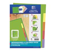 Separadores Oxford Strongline de 5 Posiciones, Colores Vivos