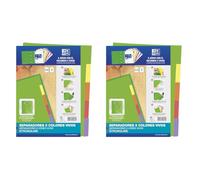 Separadores Oxford Strongline de 5 Posiciones, Colores Vivos (Paquete de 2)