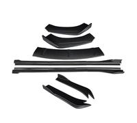 Separadores Parachoques Delantero Alerón Labios Extensiones Faldas Laterales Aletas Tiburón En Ángulo Envoltura Trasera para A5 2017-2022 Falda Lateral Coche(2door Matte Black)