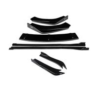 Separadores Parachoques Delantero Coche Kit Carrocería Labios Extensiones Faldas Laterales Alerón Accesorios Ángulo Envoltura Trasera para RS7 Falda Lateral Coche(Gloss Black)