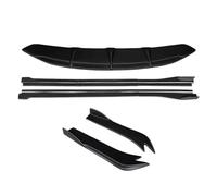 Separadores Parachoques Delantero Y Trasero Alerón Labios Faldones Laterales Extensiones Ángulo Envolvente Para Serie 6 GT G32 630 640 2017-2022(Matte Black)
