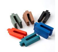 Separadores Relaxdays, Set de 144, plástico, 6 grosores, 1-6 mm, Bloques para Ventanas, plaquitas de Soporte, Colores.