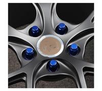 Separadores Ruedas 16/20 Piezas Para Rueda Forjada Para Ford Tuerca Antirrobo Ligera M12 * 1,5 M12x1.25 7075 Aleación Aluminio Adecuada(16pcs blue,M12x1.25)