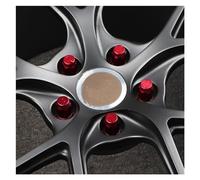 Separadores Ruedas 16/20 Piezas Para Rueda Forjada Para Ford Tuerca Antirrobo Ligera M12 * 1,5 M12x1.25 7075 Aleación Aluminio Adecuada(20pcs red,M12x1.25)