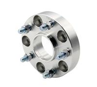 Separadores ruedas automóvil Adaptador Espaciador De Rueda PCD 5x105 CB 56,6 Mm, 5 Espigas, Universal, Para Chevrolet Para Buick, 2 Piezas, 15/20/25/35 Mm(2PCS 25mm Silver)