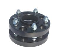 Separadores Ruedas Coche 2 Espaciadores Rueda Centrados En Cubo Para Mazda 30 Mm Grosor 67,1 5 X 114,3 Con Pernos 12(Negro)