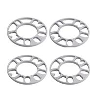 separadores ruedas coche 4 Uds 3/5/8/10mm Coche Universal Aluminio Espaciador De Rueda Adaptador Cuñas Modificación Cubo Ensanchado(4 Pcs 5mm Spacer)