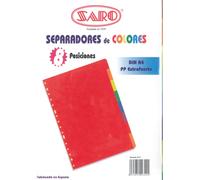Separadores SARO PP Extra Fuerte, Din-A4 16T 8 Posiciones