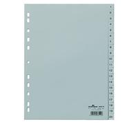 Separadores sostenibles 6522 - 10 NUMERIC Tab Índice de polipropileno (PP) gris (PP) - Separadores (Numeric Tab Index, polipropileno (PP), gris, retrato, A4, 230 mm, 5 unidades