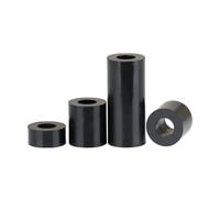 Separadores y Pilares de Espaciado, Arandela separadora de aislamiento sin rosca hueca redonda plástico negro 100 Uds M5 M6(10mm,M6x4-100pcs)