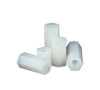 Separadores y Pilares de Espaciado, Espaciador hexagonal de plástico blanco hembra a M2-M5 longitud 5-50mm 20/50 Uds(M4x40mm (20pcs))