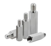 Separadores y Pilares de Espaciado, Separador hexagonal M6 M8 macho a hembra, espaciador PCB de acero inoxidable 304, 10-100mm, 2-20 Uds(70mm (2pcs),M8 (head 10mm))