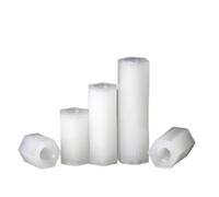 Separadores y Pilares de Espaciado, Tuerca manual Espaciador hexagonal de plástico blanco 20/50 piezas hembra a M2-M5 5-50 mm