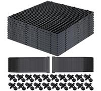 SeparadorZ De AcuarioZ,10 Piezas 30 * 30CM Separador Acuario Divisores De Pecera con 20 Soportes Y 50 Bridas para Cables,Separador Bandeja para Peces,Rejilla Divisora Acuario para Filtración