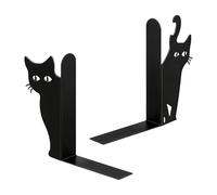 Separalibros con Forma de Animal - 2 Topes de Gato Que se Asoma con Base Antideslizante | sujetalibros,para estanterías, Escritorio, hogar, Dormitorio, decoración y Amantes de la Lectura