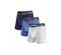 Separatec Boxers Calzoncillos Hombre Bolsa Doble Bambu Calzoncillo Sedoso Suave Absorbe la Humedad Boxer Transpirable Clásico Elegante Pack de 3 Ropa Interior
