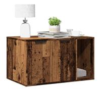sephironlbb Arena para gatos con aspecto de madera vieja, 80 x 50 x 45 cm, material de madera con dos entradas, versátil mueble para gatos como refugio, árbol de escalada y muebles rascadores para