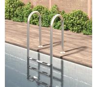 sephironlbb Escalera de piscina de acero inoxidable 304, 54 x 38 x 158 cm, con 3 peldaños antideslizantes, escalera de piscina estable para piscina empotrada y piscina elevada, ayuda segura a la