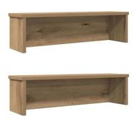 sephironlbb Estantería de cocina apilable, 2 unidades, roble Artisan, material de madera, 50 x 15 x 16 cm, organizador para utensilios de cocina, soporte para cucharas de cocina, ahorra espacio, listo