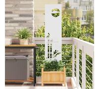 sephironlbb Lona de privacidad para jardín de acero laminado en frío, 32 x 140 cm, con incrustaciones decorativas para terraza y balcón, lacado mate, resistente a la intemperie, privacidad y