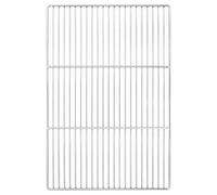 sephironlbb Parrilla plateada de acero inoxidable, 60 x 40 cm, rectangular, para jardín, terraza, balcón, accesorios de barbacoa robustos para una barbacoa uniforme y fácil limpieza en exteriores