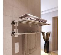 sephironlbb Toallero de 6 barras de acero inoxidable, soporte de pared con estante, 61 x 23 x 16 cm, giratorio y para colgar, ideal para baño, ducha, inodoro, lavabo, cocina, secado y almacenamiento