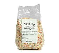 Sephra Vermicelli - Bolsa a granel de 1 kg de gránulos/filamentos de azúcar - Decoraciones comestibles para tartas y postres, multicolor