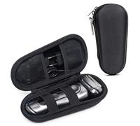 Seplouis Estuche de Viaje para Afeitadora Eléctrica de Hombre Compatible con Braun Series 3/5/6/7/8/9, Funda Rígida EVA con Doble Correa para Cargador y Accesorios, Negro