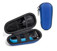 Seplouis Estuche de Viaje para Afeitadora Eléctrica de Hombre Compatible con Braun Series 3/5/6/7/8/9, Funda Rígida EVA con Doble Correa para Cargador y Accesorios, Azul