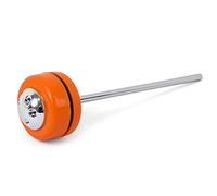 Seprendi 1 mazo batidor de pedal de tambor con cabeza de martillo de tambor, piezas de instrumento de percusión, martillo de tambor de metal de fieltro, color naranja