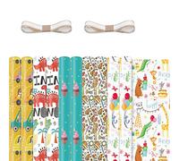 Seprendi 10 hojas de papel de regalo para niños, papel de regalo para fiesta de cumpleaños, regalo