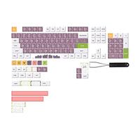 Seprendi 135 teclas PBT Key Cap XDA Ball Cap 7U Space Bar Split Space Bar Cap Cinco caras Sublimación Key para teclado mecánico