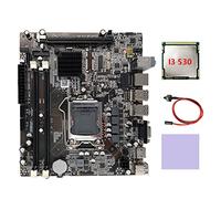Seprendi Accesorios de placa base H55 Piezas LGA1156 Soporta I3 530 I5 760 Series CPU DDR3 Memoria +I3 530 CPU+Cable de interruptor+Almohadilla térmica