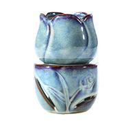 Seprendi Aromaterapia Horno Vela Lámpara Decoración Dormitorio Aceite Quemador de Incienso Tulipán Vela Cerámica