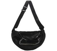 Seprendi Bolsas de cintura para mujer, cinturón con purpurina, bolso de pecho pequeño, bolso de hombro para mujer, cinturón de vientre para mujer, bolso de cintura (negro), Black