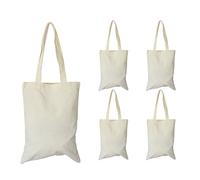 Seprendi Bolsas de maquillaje en para manualidades con cremallera, estuche de lona para bolígrafos, bolsa de compras reutilizable, beige