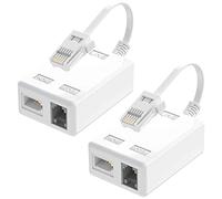 Seprendi BT Plug to ADSL RJ11 Broadband Internet Microfilter Splitter 2 Pack, BT macho a BT & RJ11 hembra para módem de línea fija