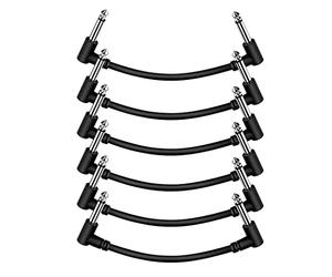 Seprendi Cable de guitarra sin ruido de 6 pulgadas, cables de pedal de guitarra de 1/4 pulgadas, cables de de pedal de efectos de instrumento para pedal de guitarra/bajo