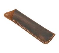 Seprendi doble de piel auténtica para 2 bolígrafos, hecha a mano, estilo vintage (marrón), Brown