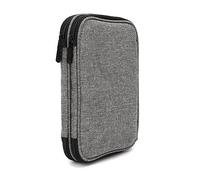 Seprendi Estuche para agujas de tejer sin ni accesorios, bolsa organizadora de almacenamiento con cremallera con bolsillos de red para varios tejidos A