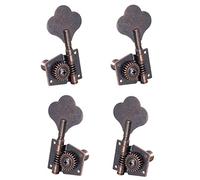 Seprendi Guitarra Vintage Open Tuning Key Pegs Machine Heads Tuners 2L2R para 4 Cuerdas Bajo Rojo Bronce